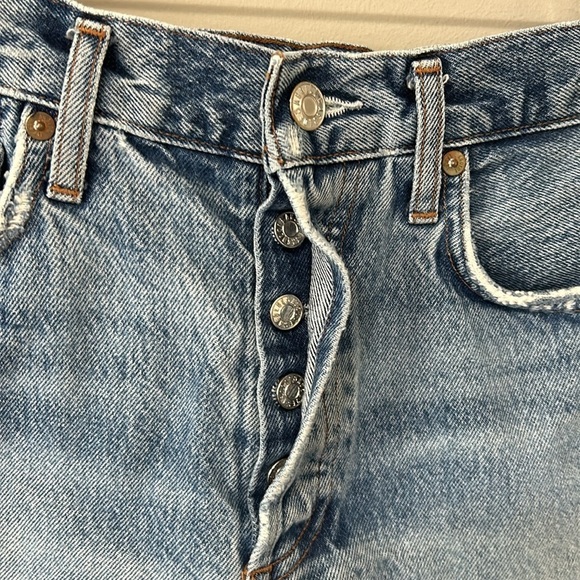 AGOLDE Jean Short PARKER VINTAGE CUT OFF High Rise Raw Hem Sz 27 - Picture 5 of 14